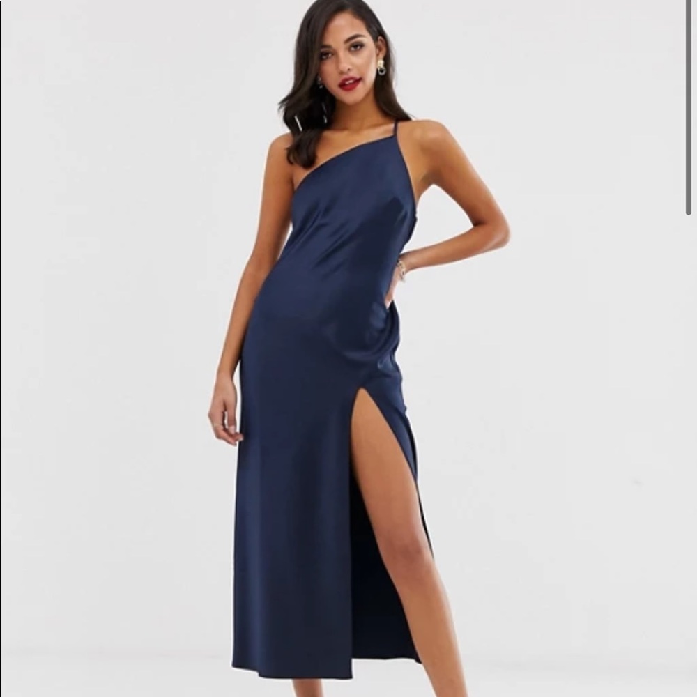 ASOS Design One Shoulder Midi Dress